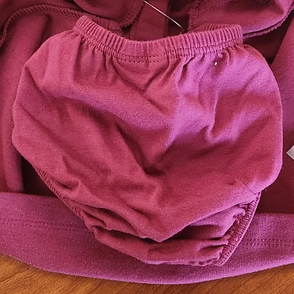 NWOT Janie and Jack Dainty Berry Ponte Collared Dress w/ Diaper Cover – 12–18M - Picture 9 of 10